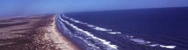 An aerial view of the beaches taken probably in the 70s or 80s.